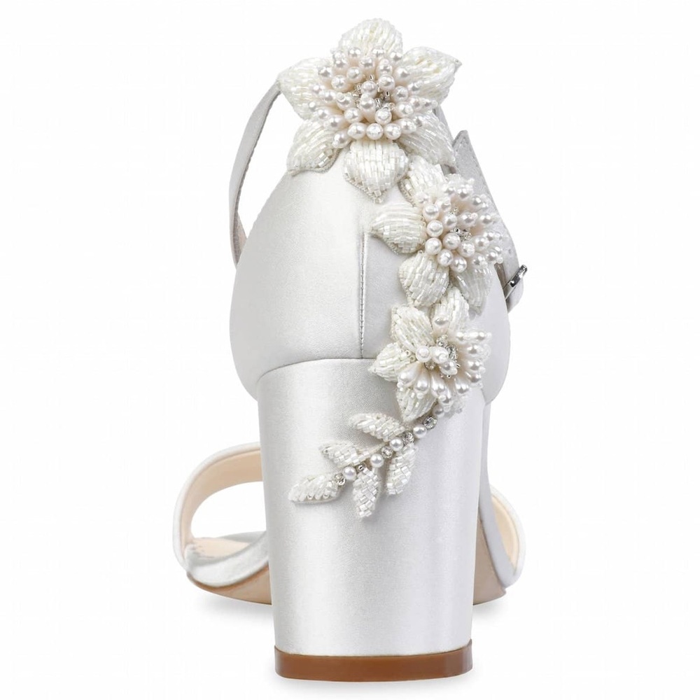 Bella Belle FABIOLA
Embellished Block Heel Sandals Pearl Wedding Shoes